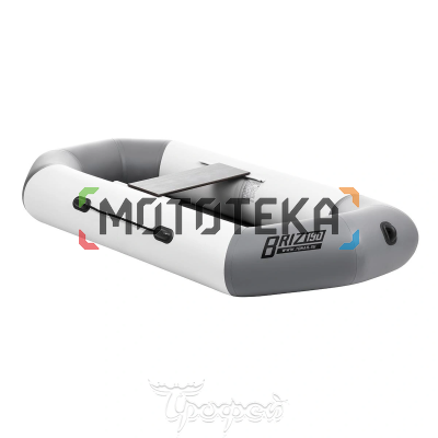 Лодка ПВХ Тонар Бриз 190 (гребки + жесткое сиденье) бело/серый