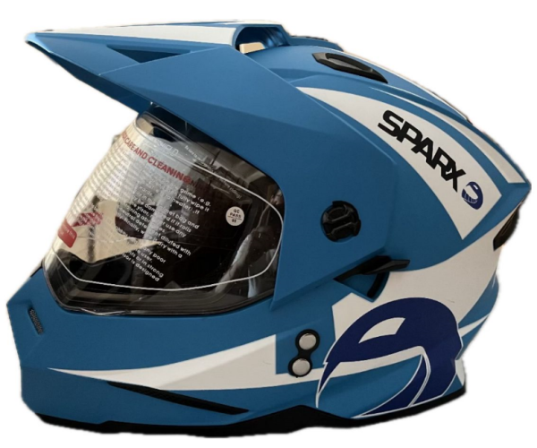 Шлем мото кроссовый Sparx (Спаркс) Matador синий матовый XL